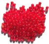 100 4mm Transparent Red Round Glass Beads
